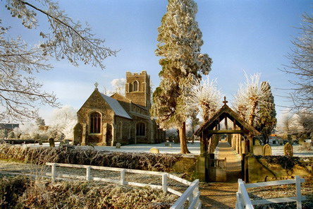 Hilton Church and Lychgate (January) 